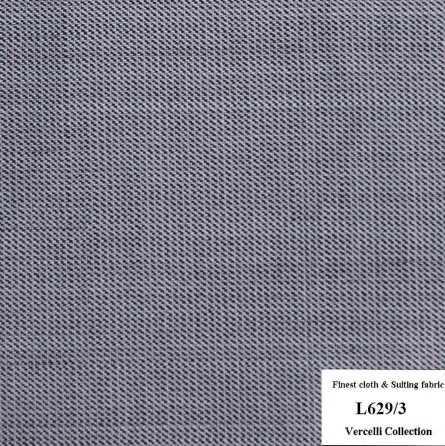 L629/3 Vercelli CXM - Vải Suit 95% Wool - Tím Trơn